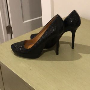 Black coach heels